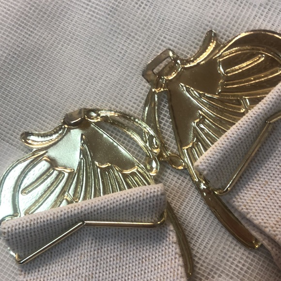 Vintage butterfly stretch belt- metal buckle with elastic band - Picture 6 of 7